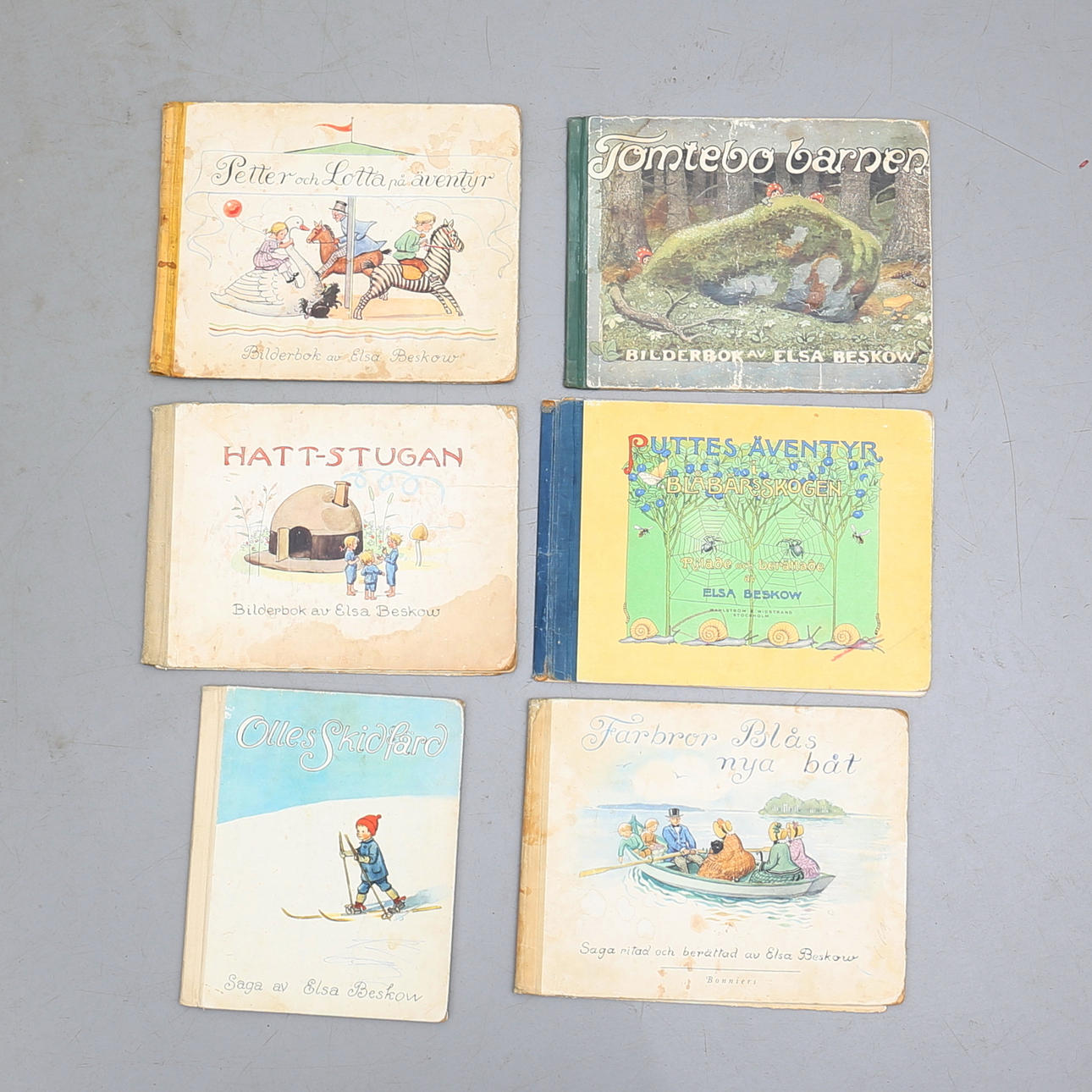 BØRNEBØGER, 6 stk, Elsa Beskow.
