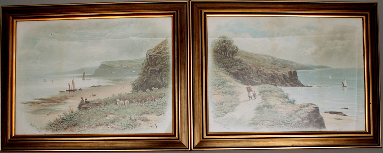 ROBERT FINLAY MCINTYRE. tavlor, 2 st, tryck, signerade R.F. McIntyre.