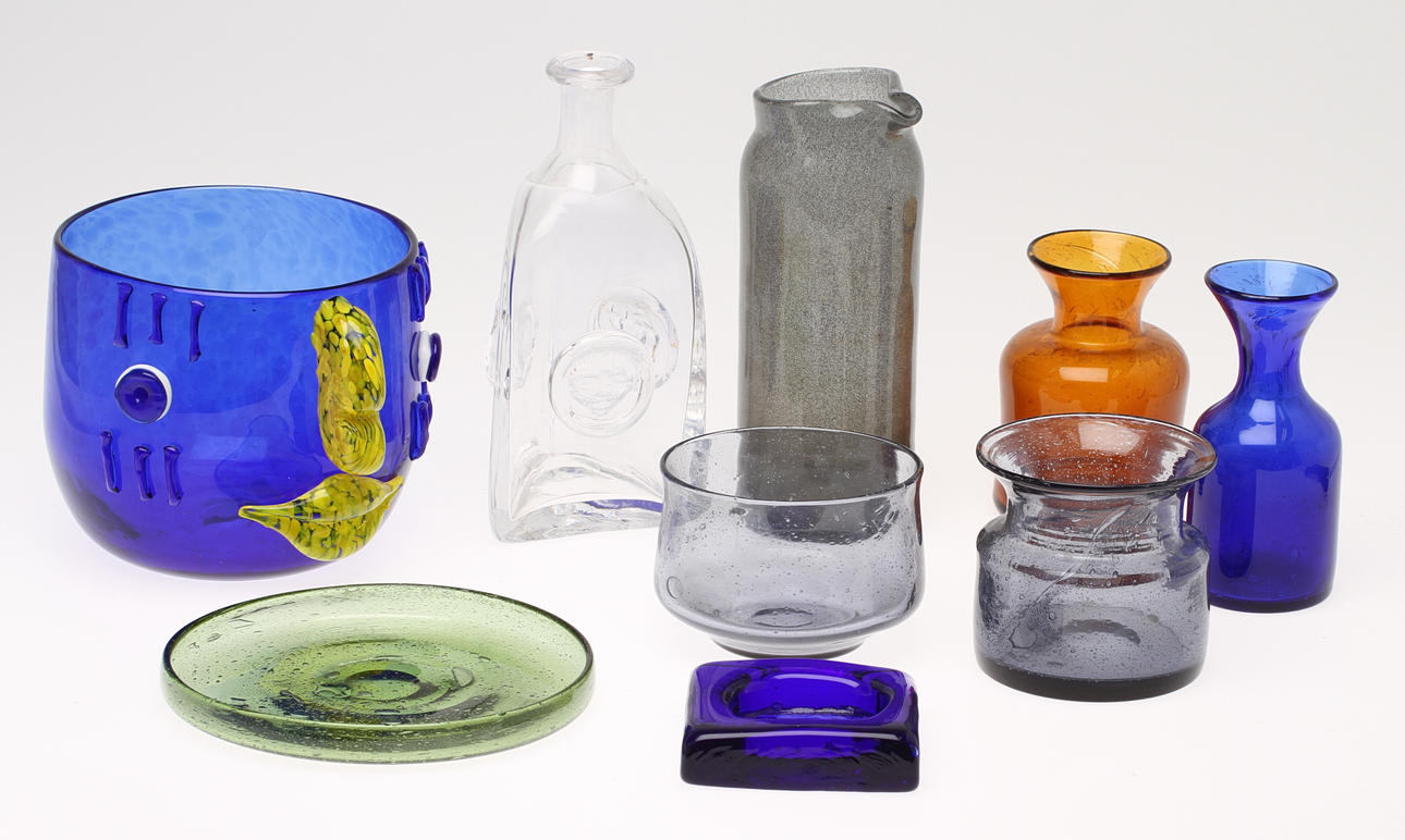 PARTI GLAS, 9 delar. Erik Höglund m m.