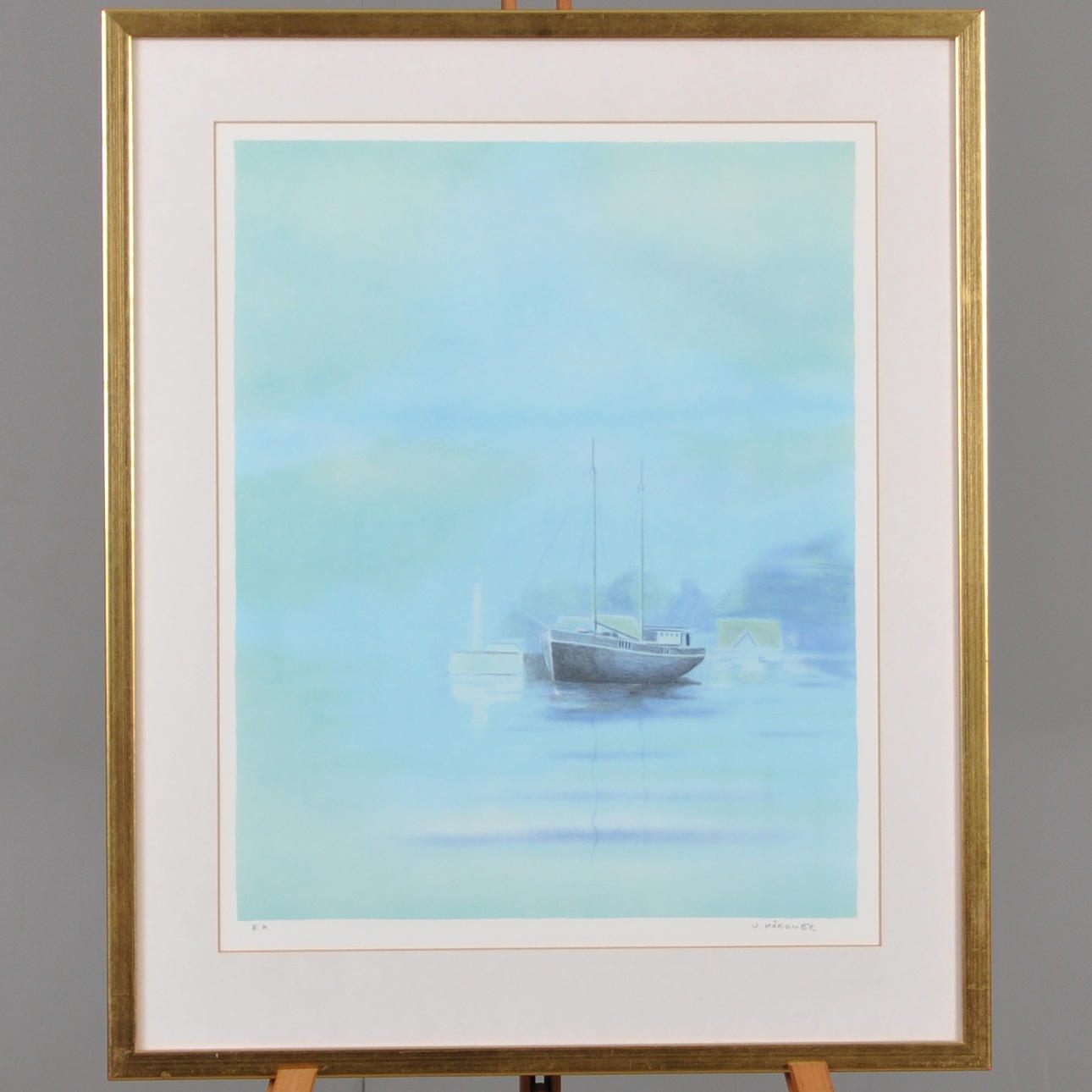 ULF HÅRDNER. litografi hamninlopp.