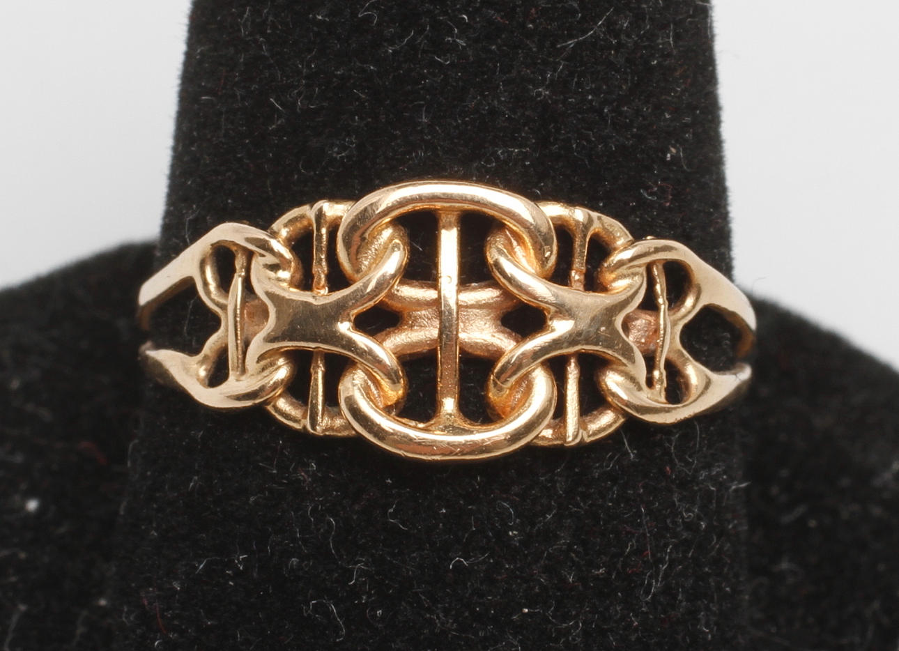 RING X-LÄNK, 18k guld, vikt ca 2 gr.