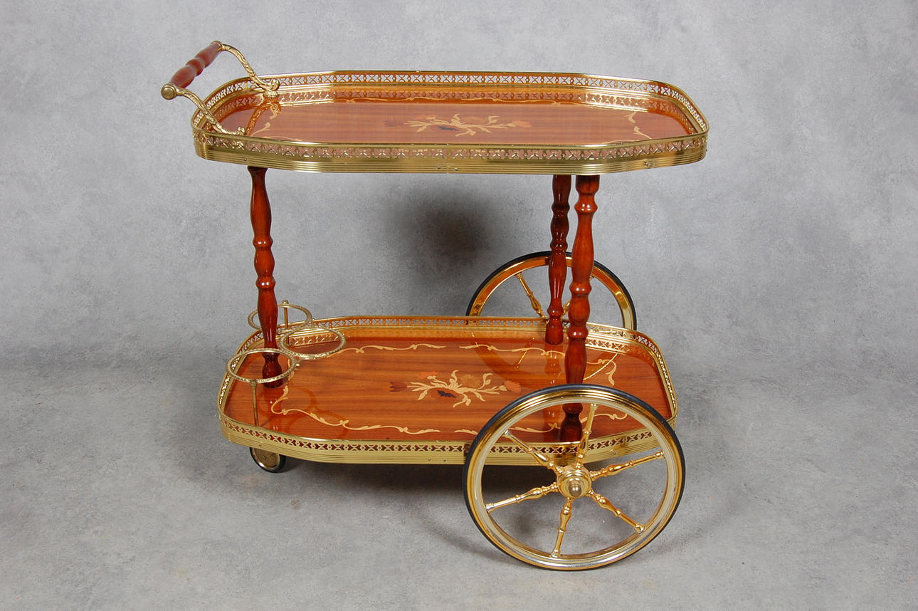 SERVERINGSVAGN, med intarsia.