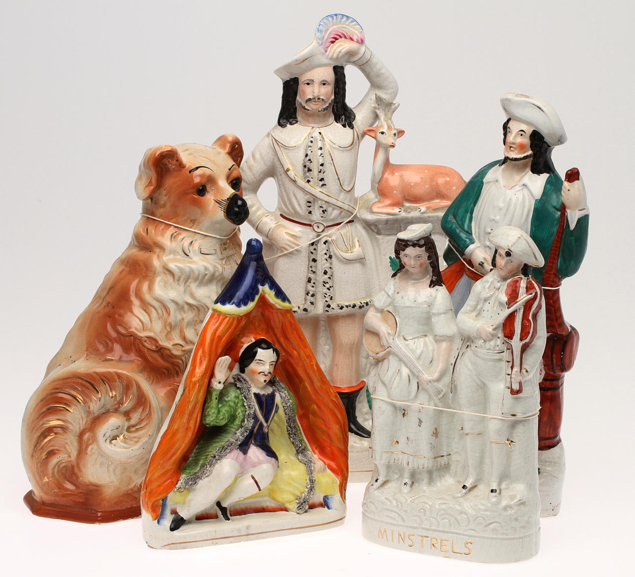 FIGURINER, 5 st, troligen England.