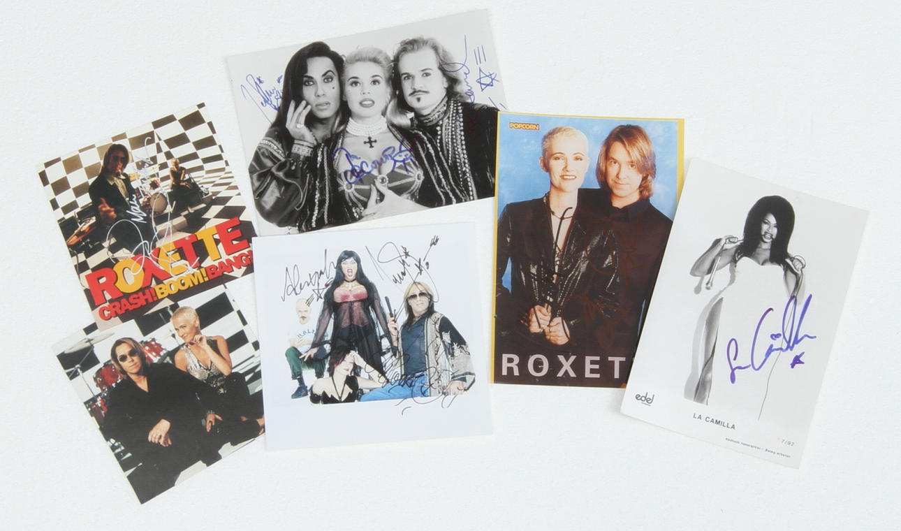 AUTOGRAFER, 11 st, Army of Lovers och Roxette.