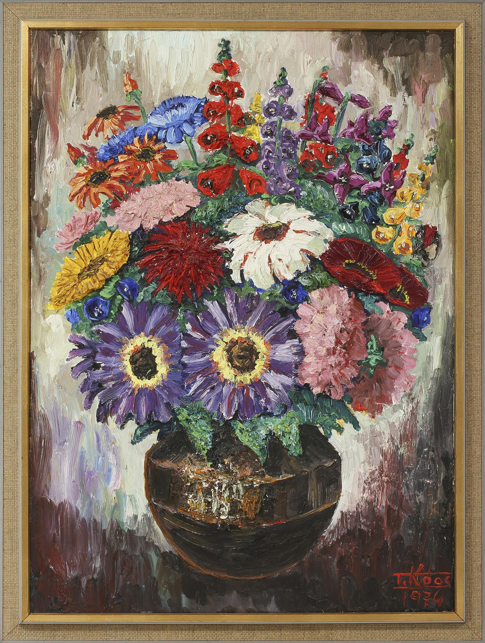 TIBOR KOOS. Olja på duk. Signerad och daterad 1974.