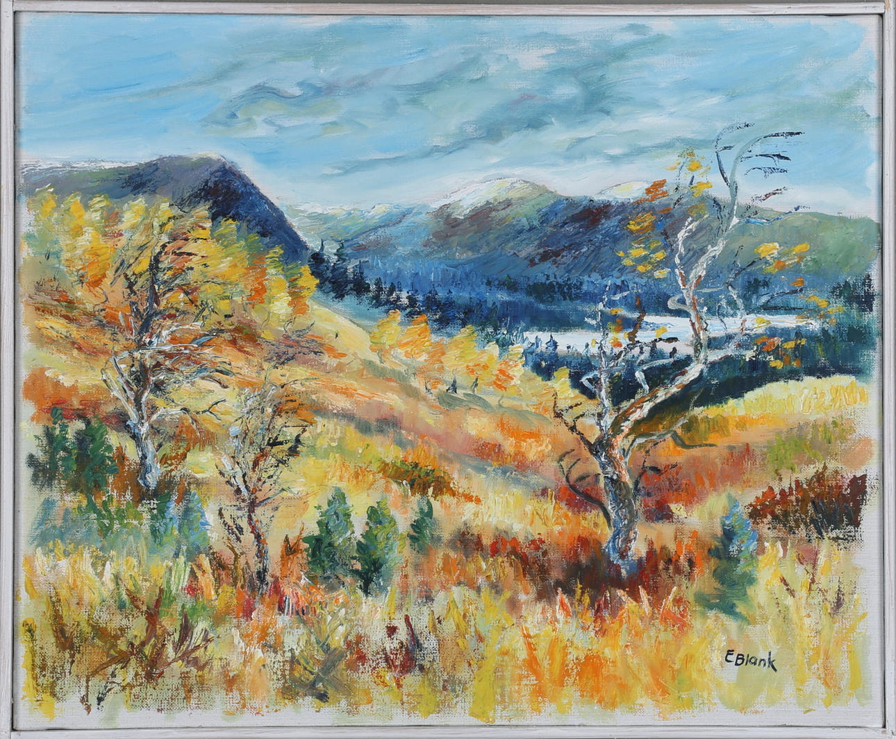 ERIK BLANK. oil on canvas, signed.