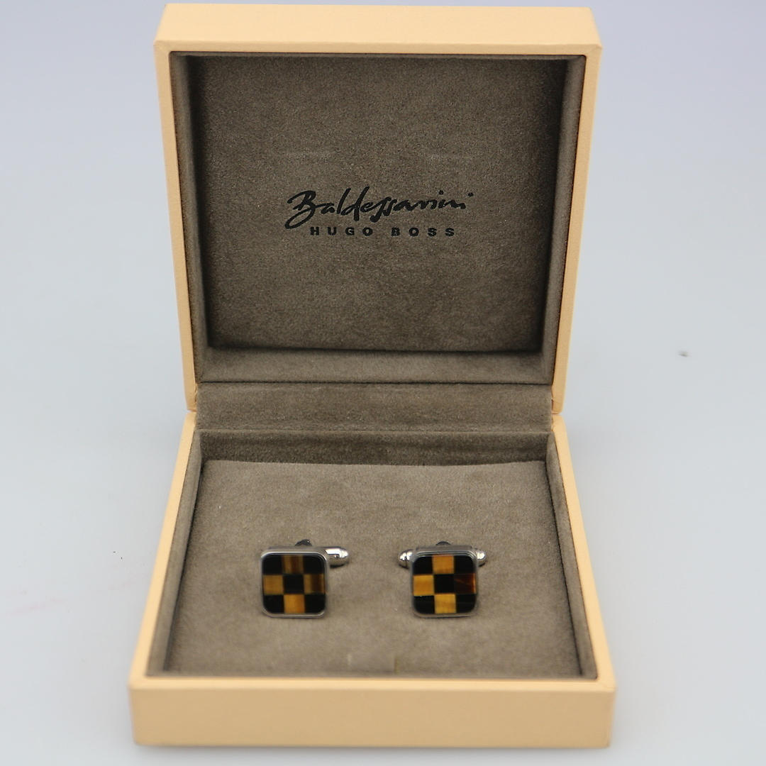 BALDESSARINI HUGO BOSS CUFFLINKS STERLING SILVER.