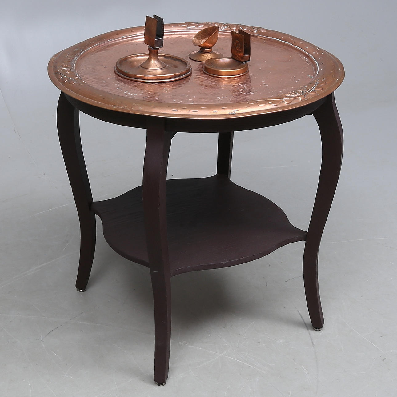 SMOKING TABLE, with accessories, early 20th century.