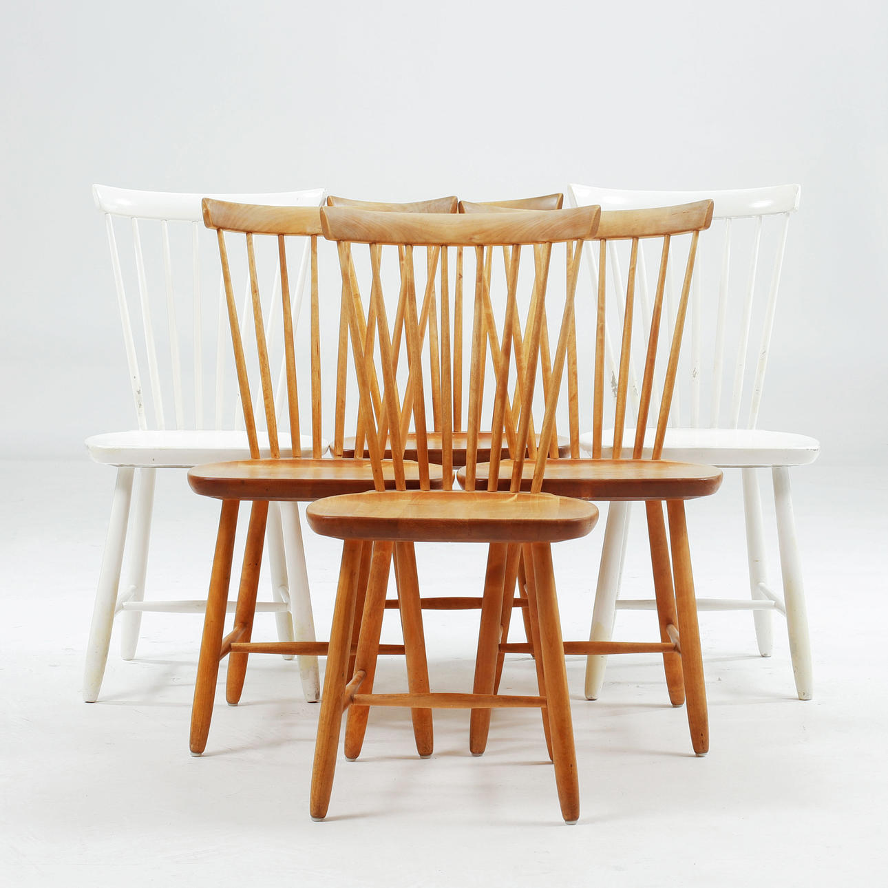 STÜHLE, "Little Åland", 6 Stk., Carl Malmsten.