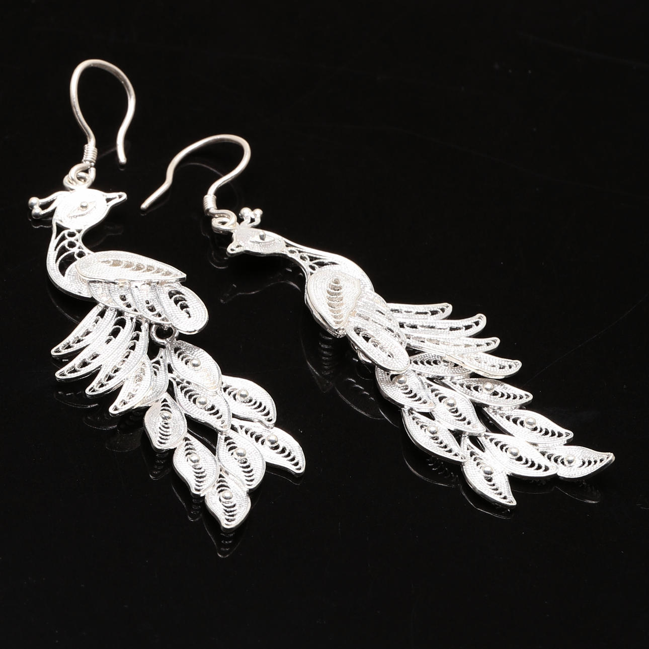 ÖRHÄNGEN, Silver, Filigran, Kina.