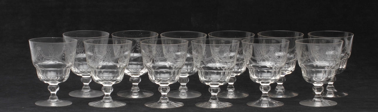 VINGLAS, 12 st, Åfors, 1900-tal.