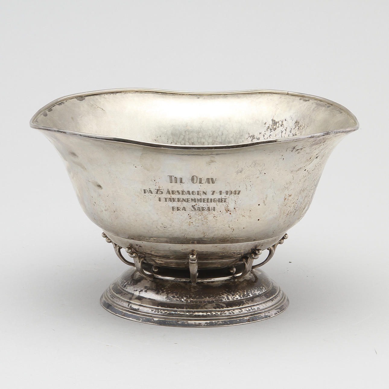 SKÅL, silver, Danmark 1919. Vikt ca 670 gram.