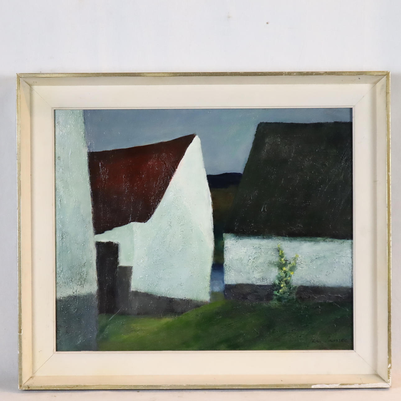 SAMEC, JAN. Pueblo de Bohemia del Sur, óleo sobre madera prensada.