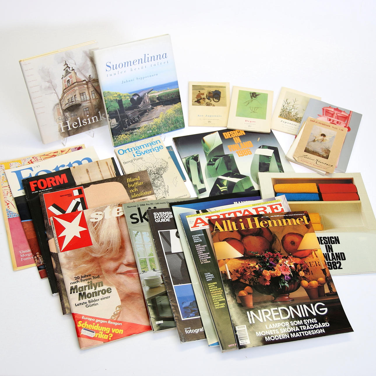 PARTI TIDSSKRIFTER, bla. design, formgivnig, konst, mm. 1900-tal.