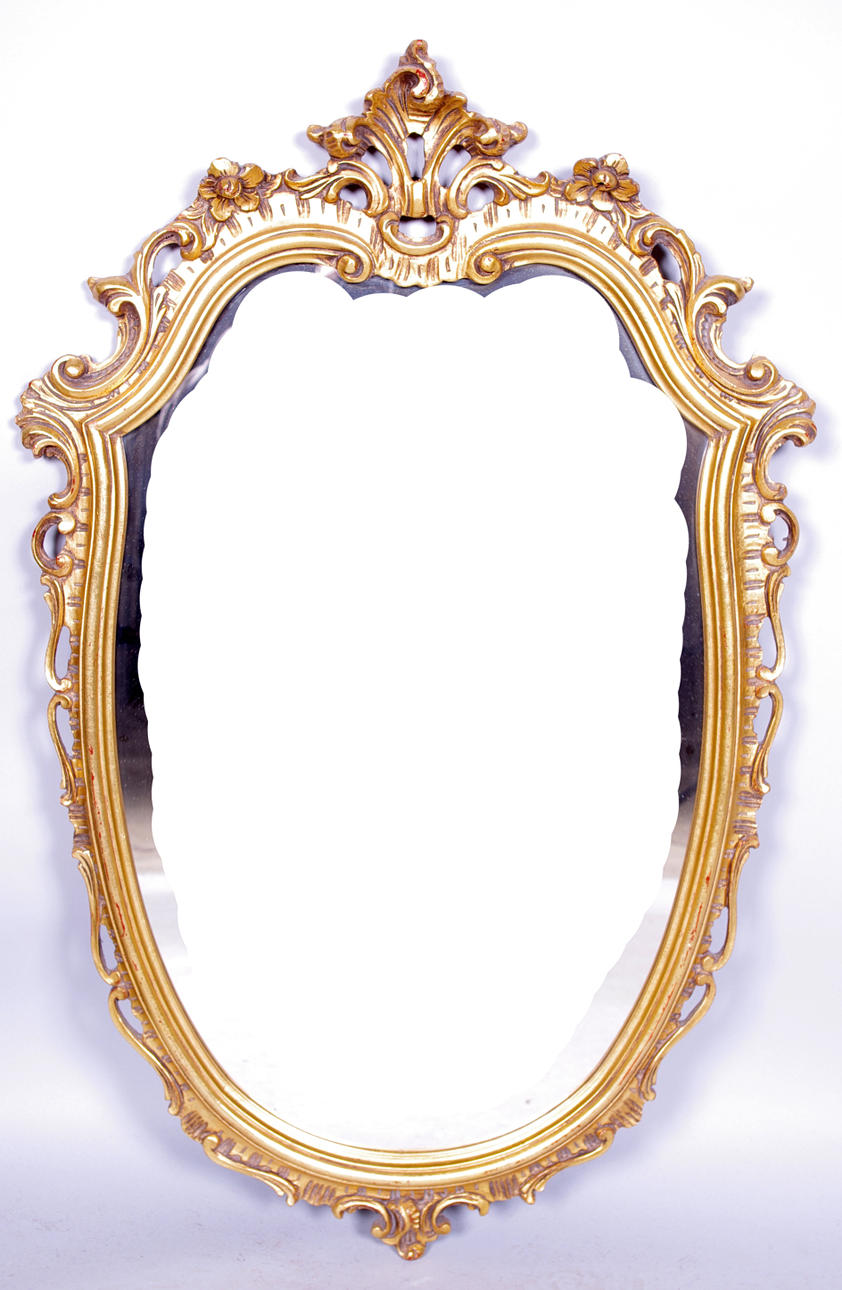SPEGEL, förgylld, rokokostil, 1900-tal.