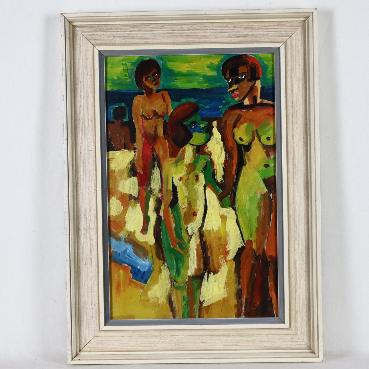 KARL SCHMIDT ROTTLUFF KOPIE. EFTER. "Efter badet", olie på pap.