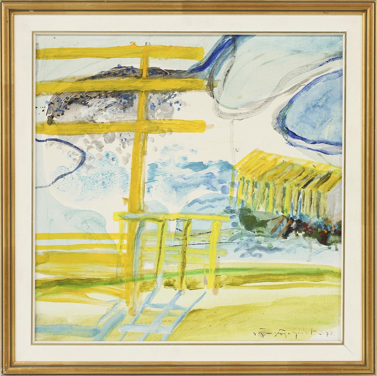 JÖRGEN FOGELQVIST. Olja på duk. Signerad och daterad -73.