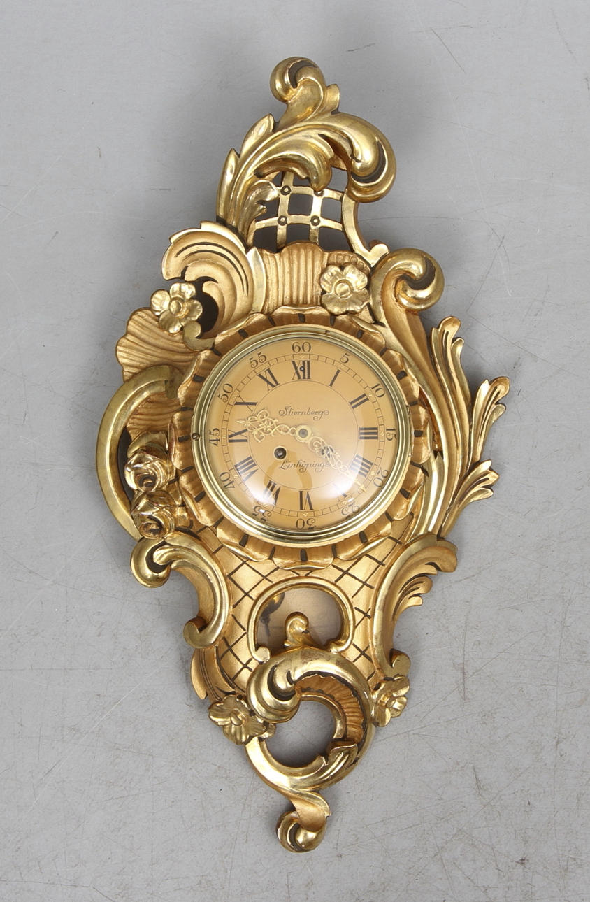 VÄGGUR, s.k. guldpendyl, Stiernberg, Linköping.