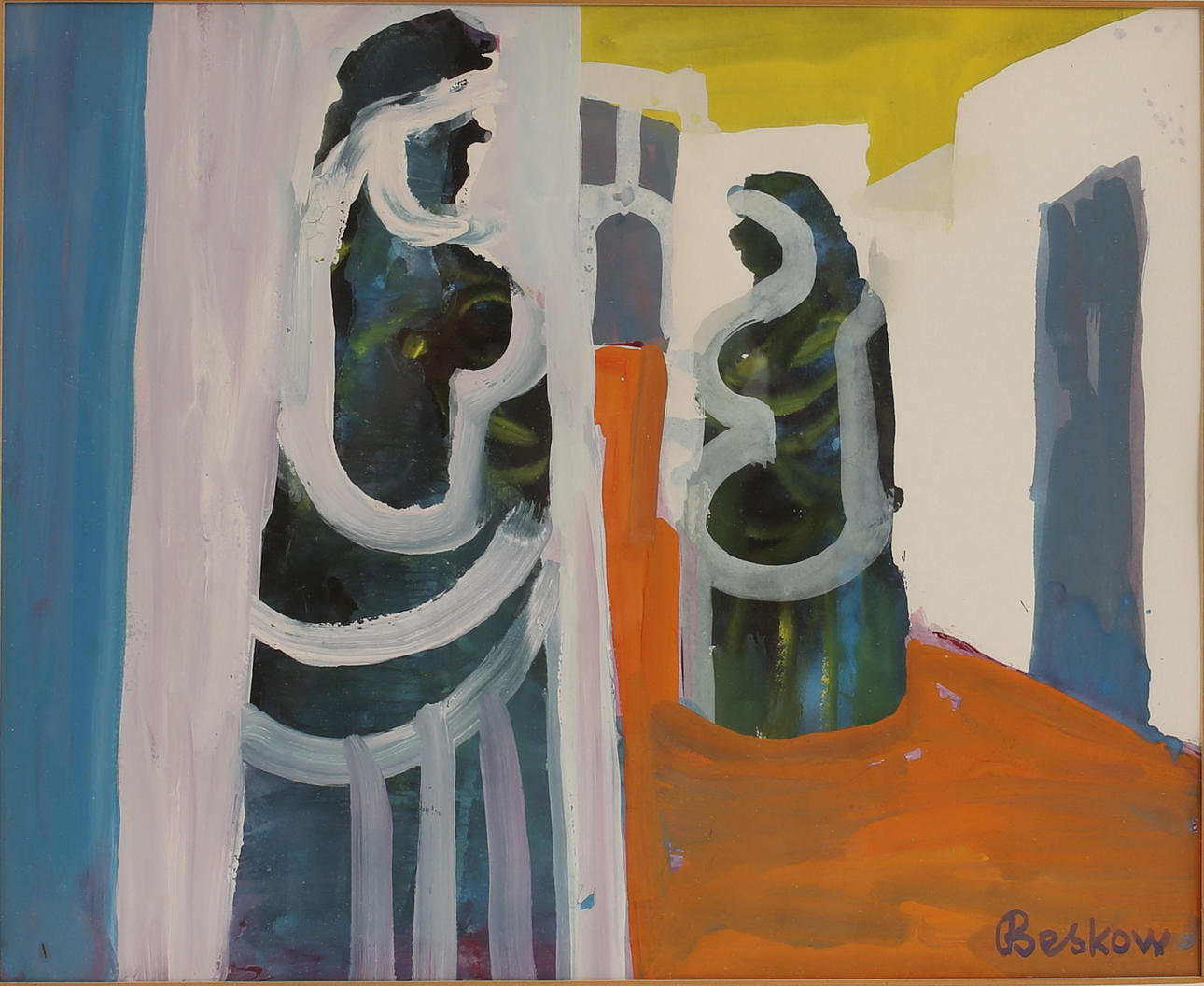 BO BESKOW. Gouache, signed.