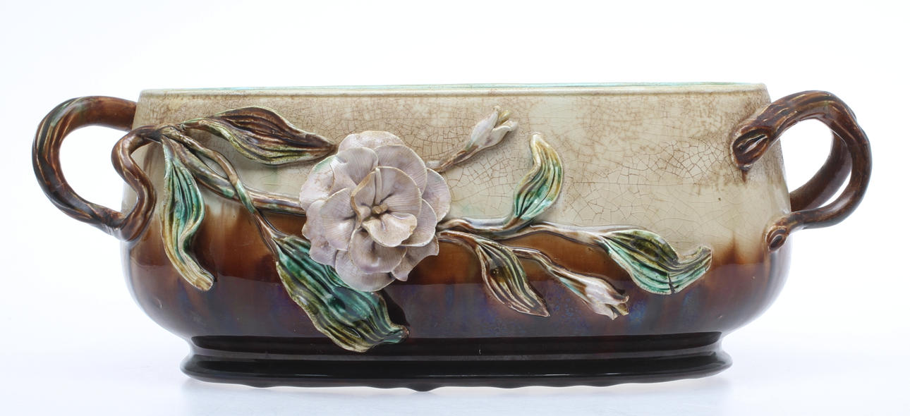 JARDINJÄR, majolika, Rörstrand, omkring 1900.