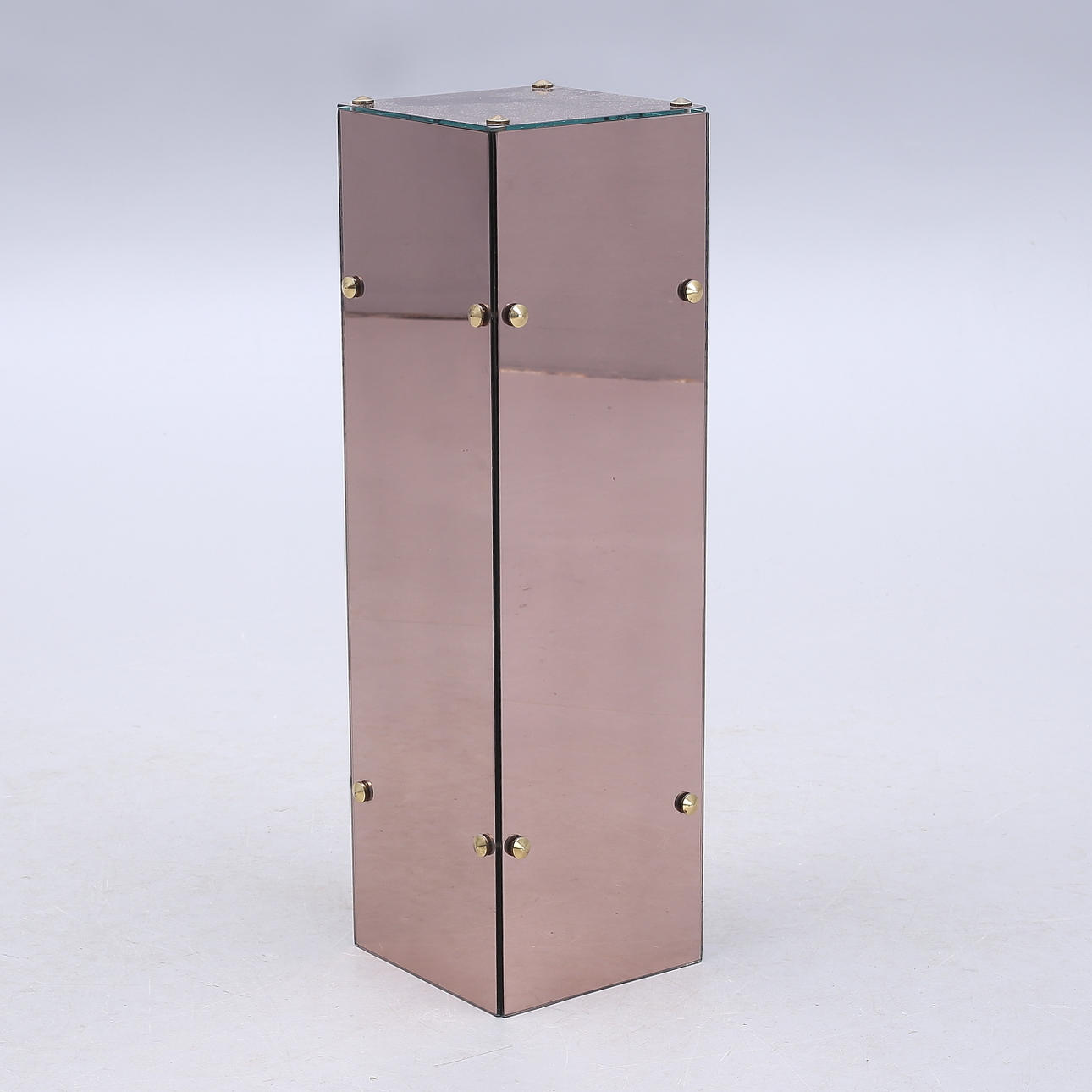 PIEDESTAL, glas, mässing, 1900-tal.