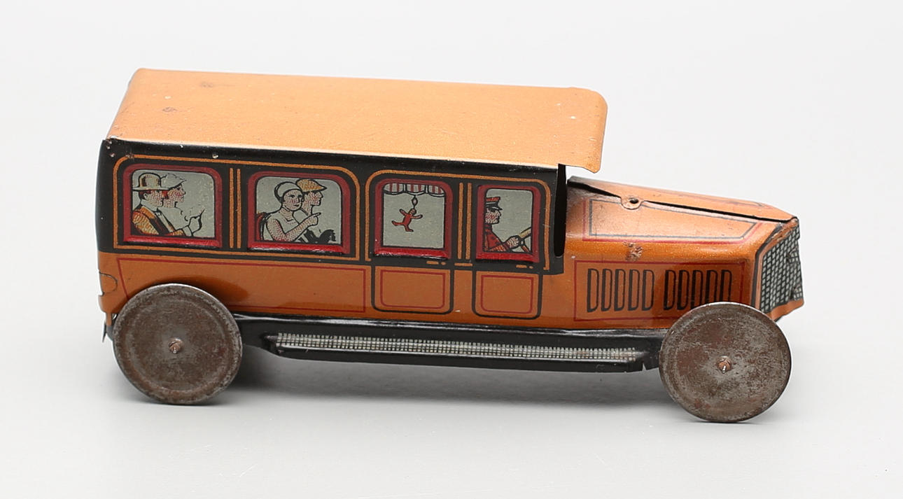 LEKSAKSBIL, limousine, litograferad plåt, Tyskland, 1920/30-tal.