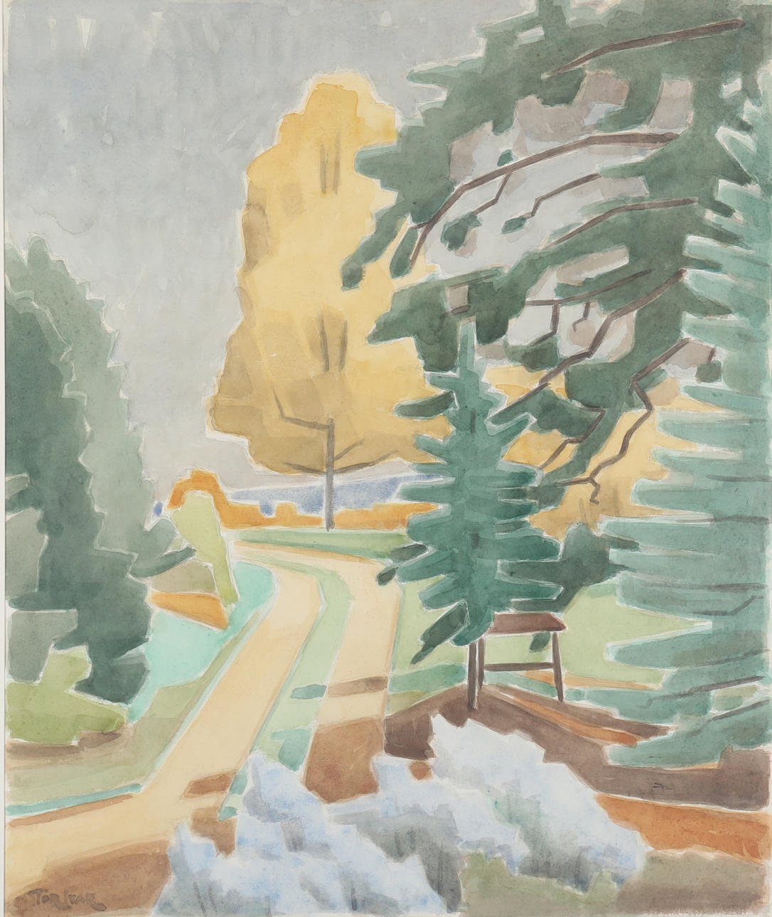 TOR IVAR ANDERSSON. Aquarell, signiert Tor Ivar.