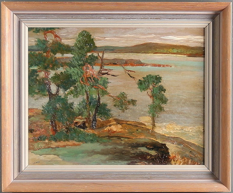 FRIEDRICH WILHELM HUNDT. Olja på pannå, signerad, 1900-tal.