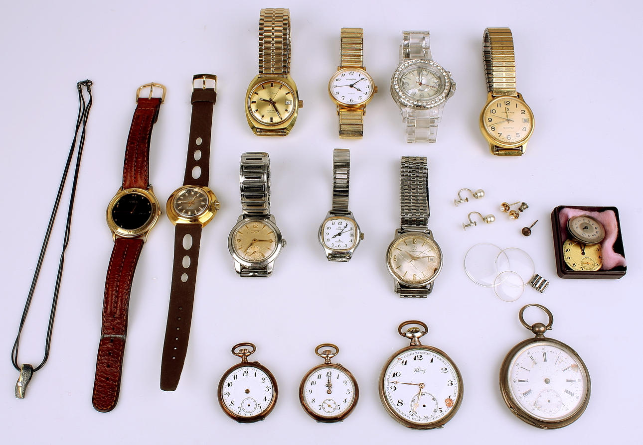 ARMBANDSKLOCKOR/FICKUR, 13 st + SMYCKEN.