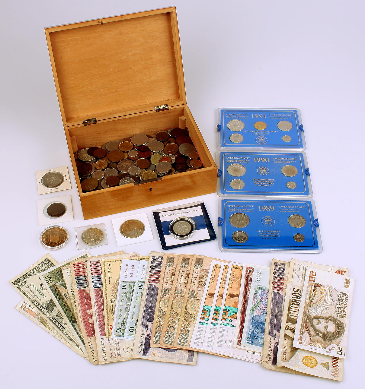 MYNT- och SEDELSAMLING.