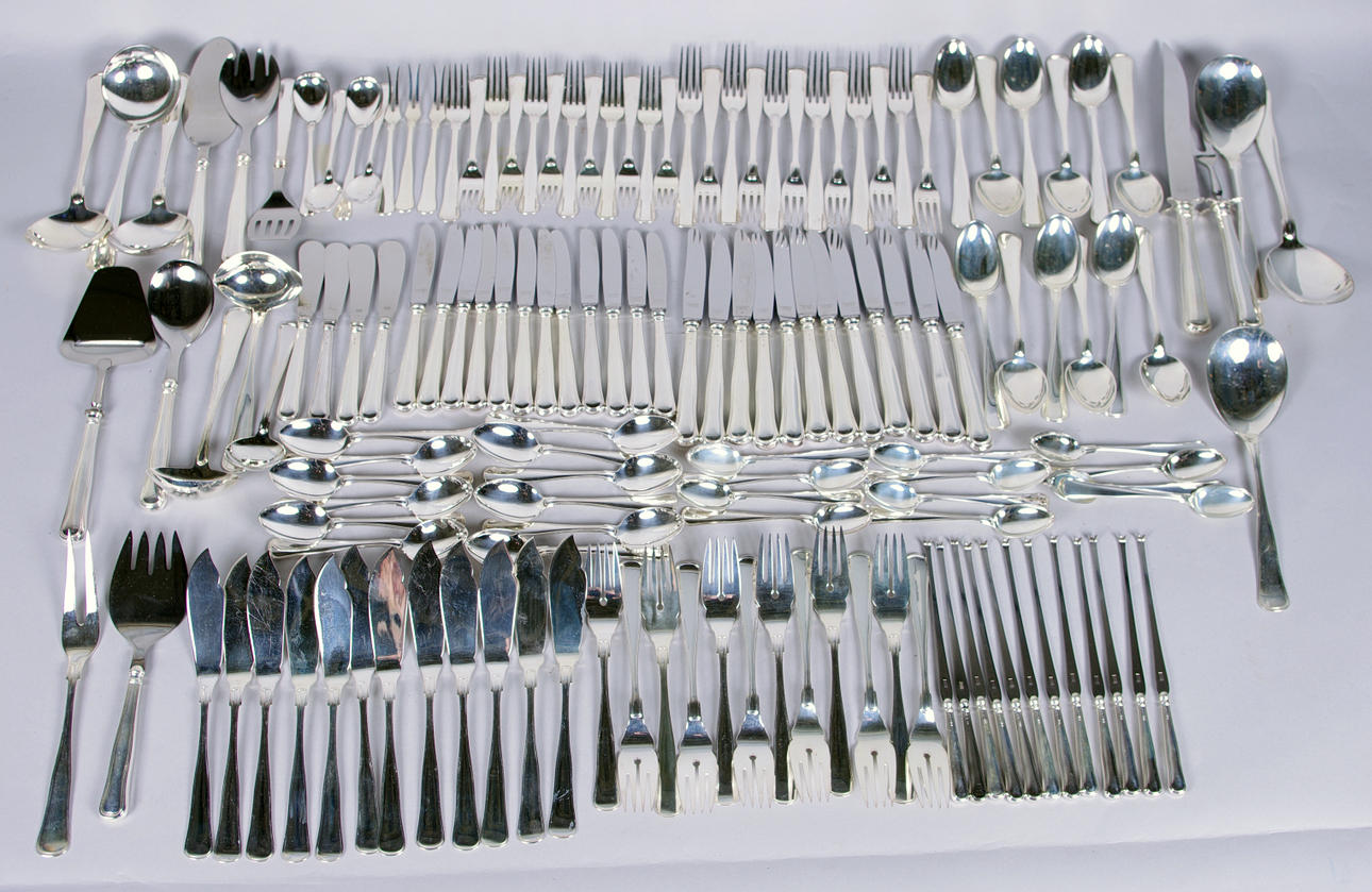 BESTICKUPPSÄTTNING, "Gammal Dansk", silver.