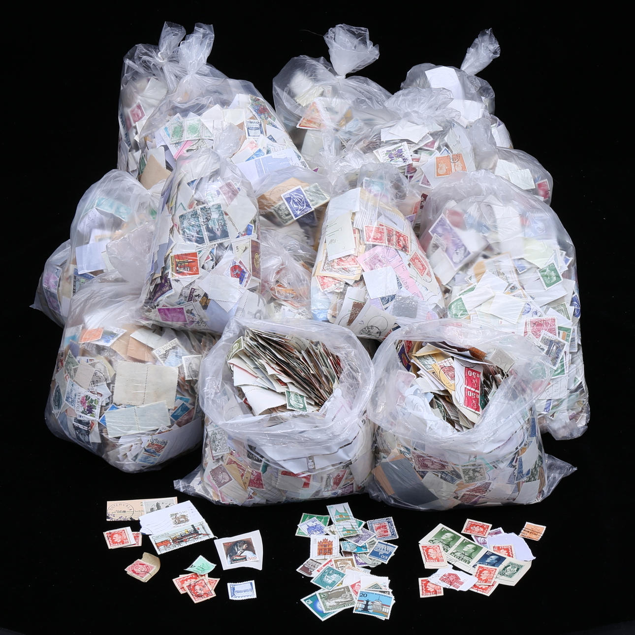 STAMPS, cut and stamped.