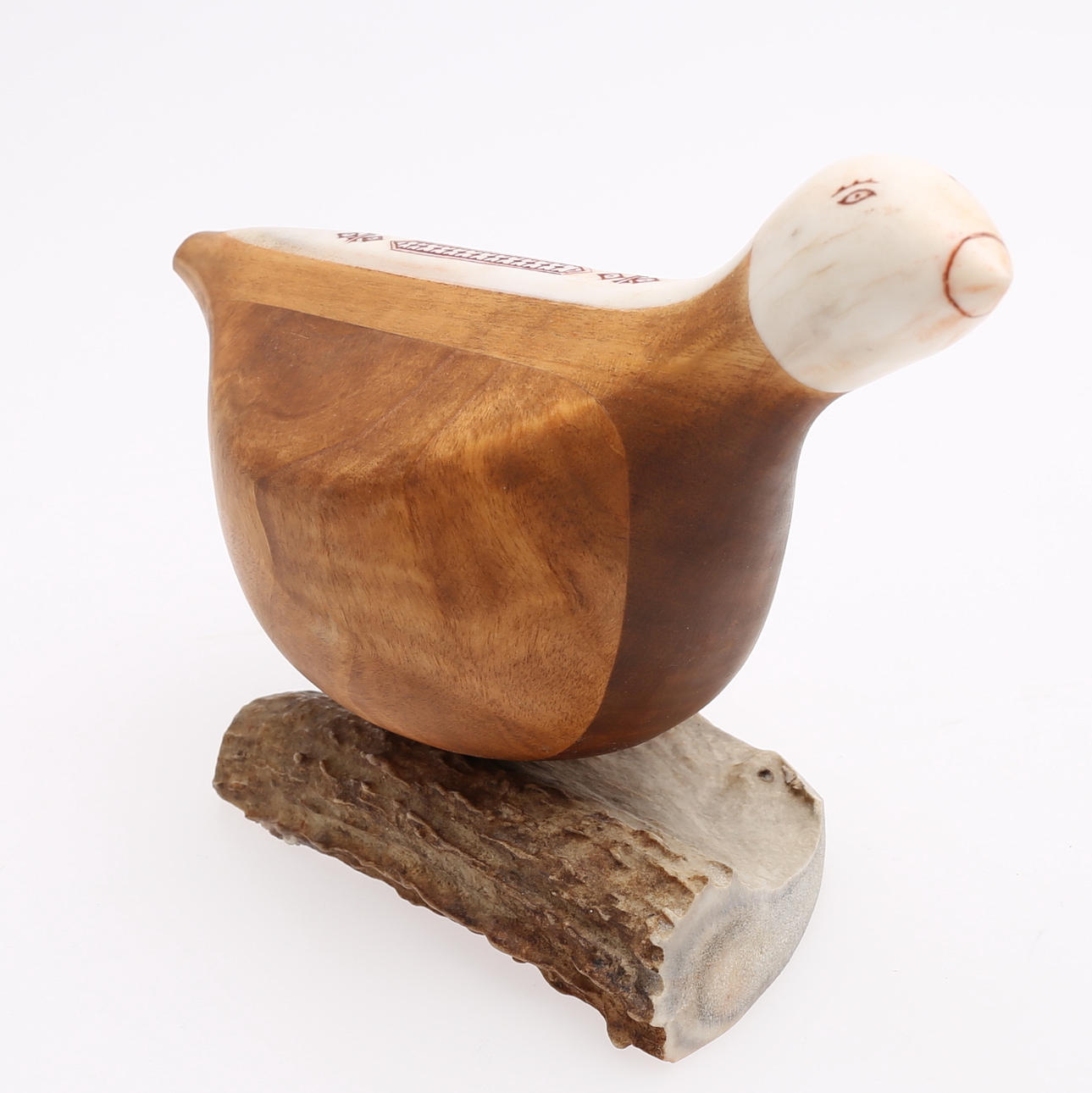 RIPA, Sami work, Lars-Levi Sunna, signed, birch and horn.