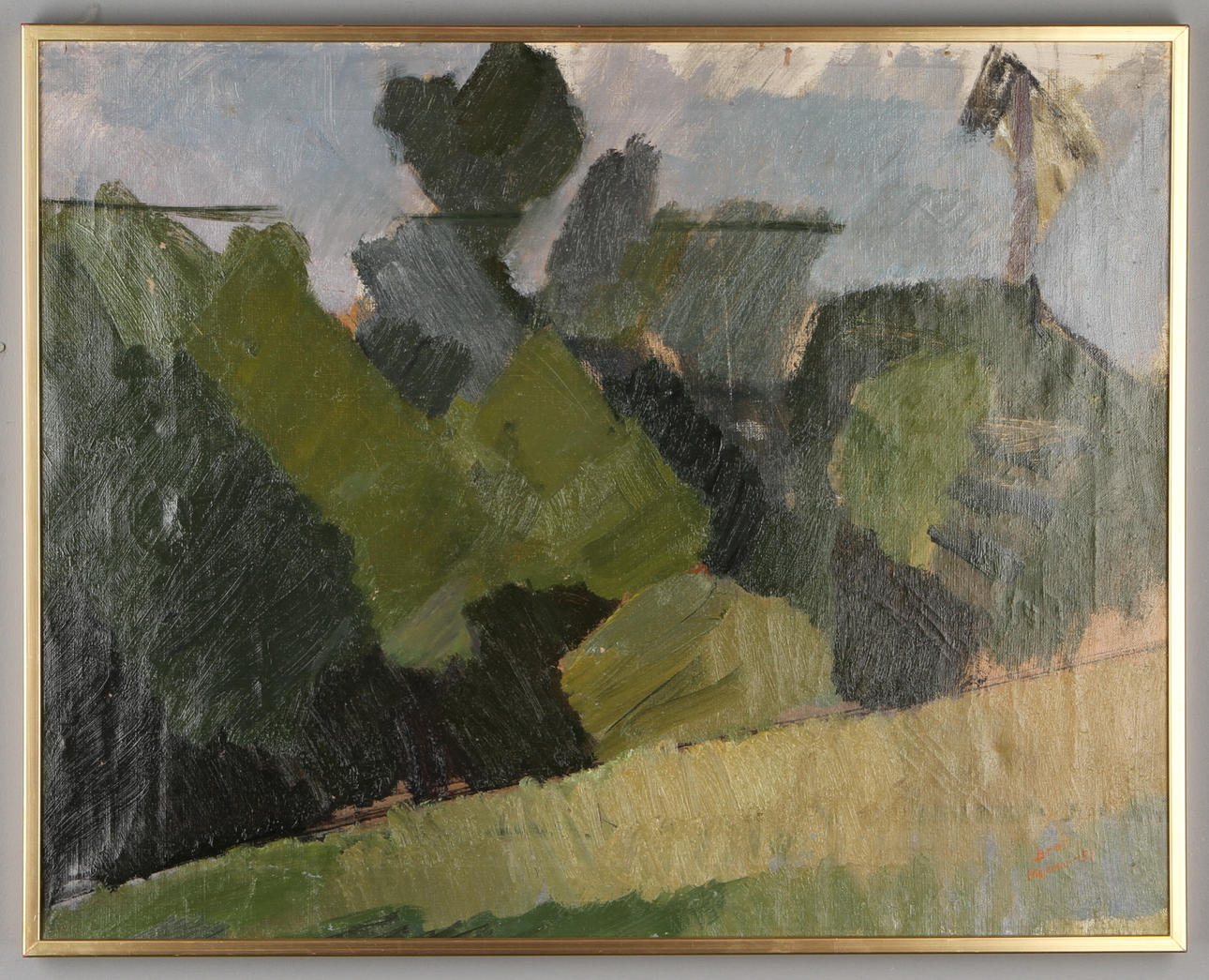 BROR INGEMAR FRÖBERG. Landskapsmotiv, olja på duk, signerad -51.