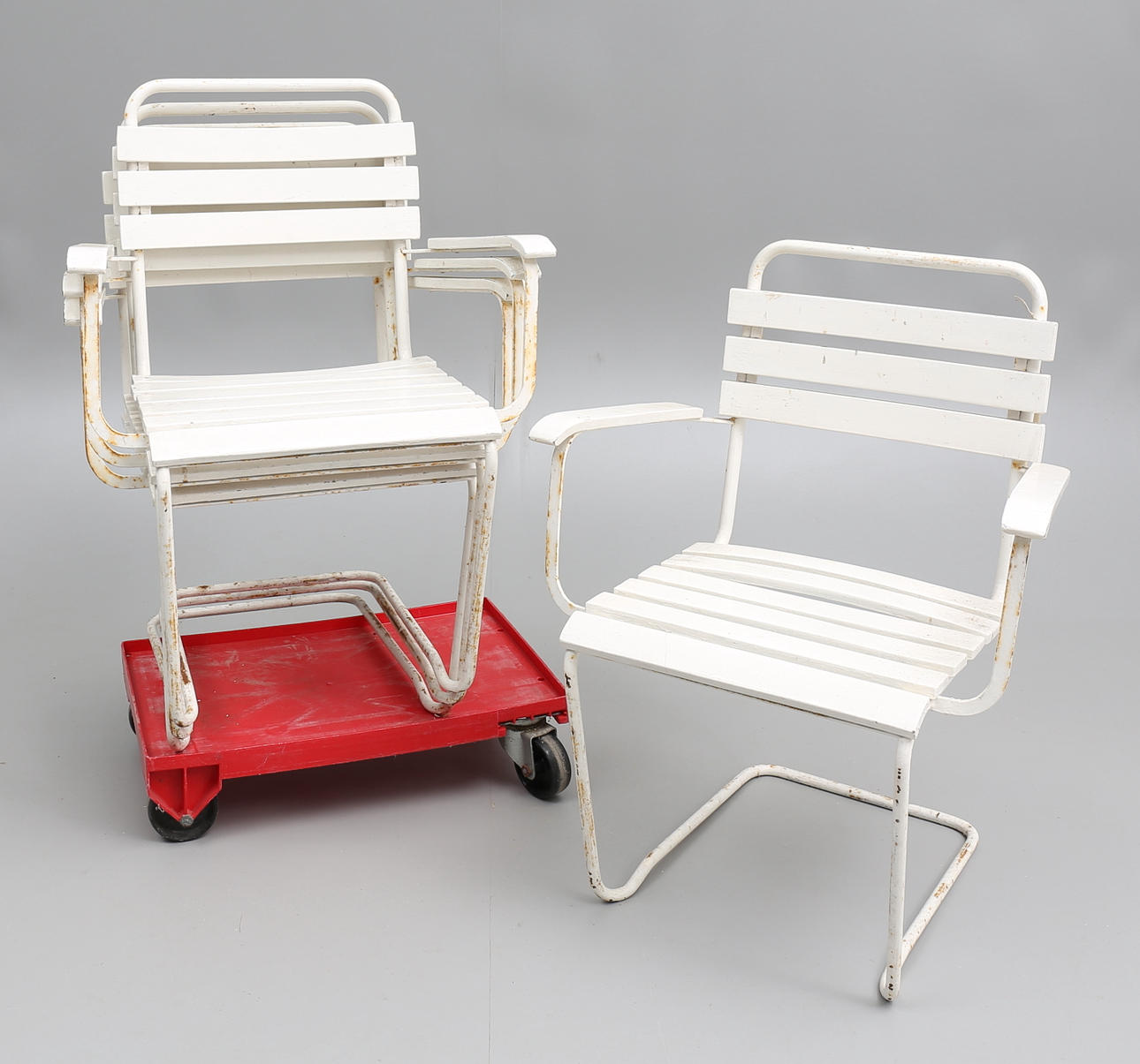 TRÄDGÅRDSSTOLAR, 4 st, möjligen Grythyttan.