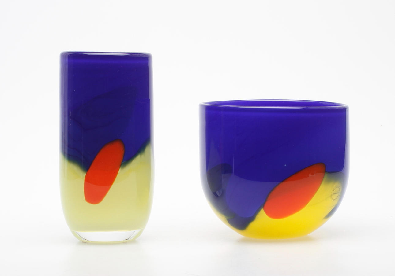 VAS samt SKÅL, glas, Christer Sjögren, Lindshammar.