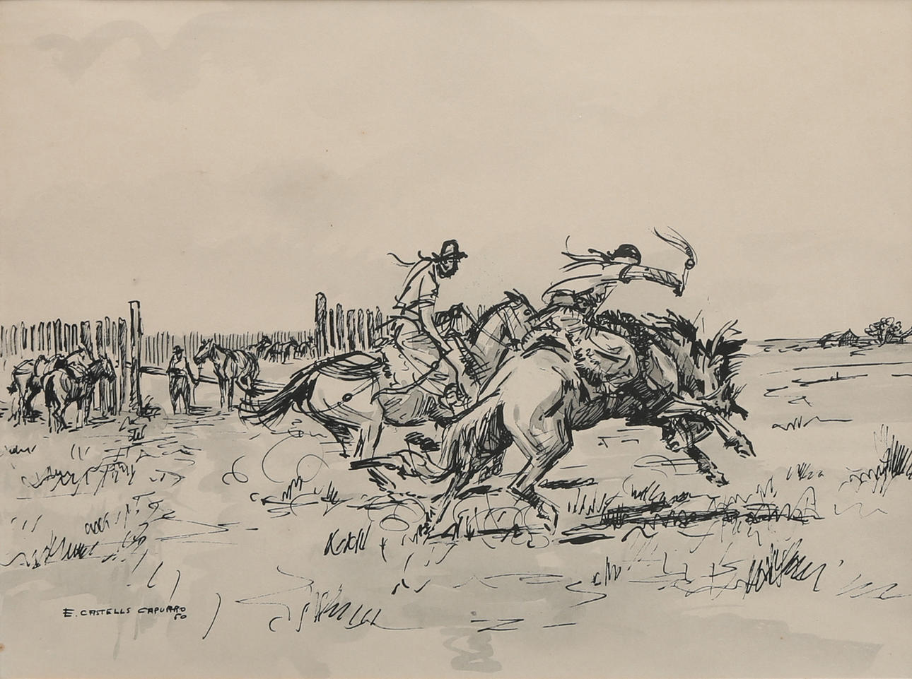 ENRIQUE CASTELLS CAPURRO. THE RIDING SCENE.