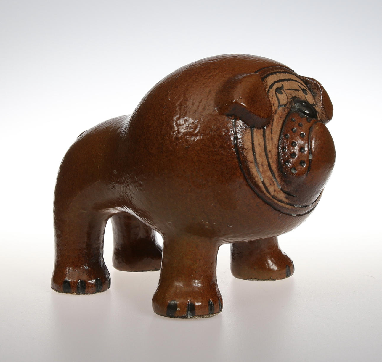 FIGURIN, Bulldog, Lisa Larson, Stengods, Gustavsberg.