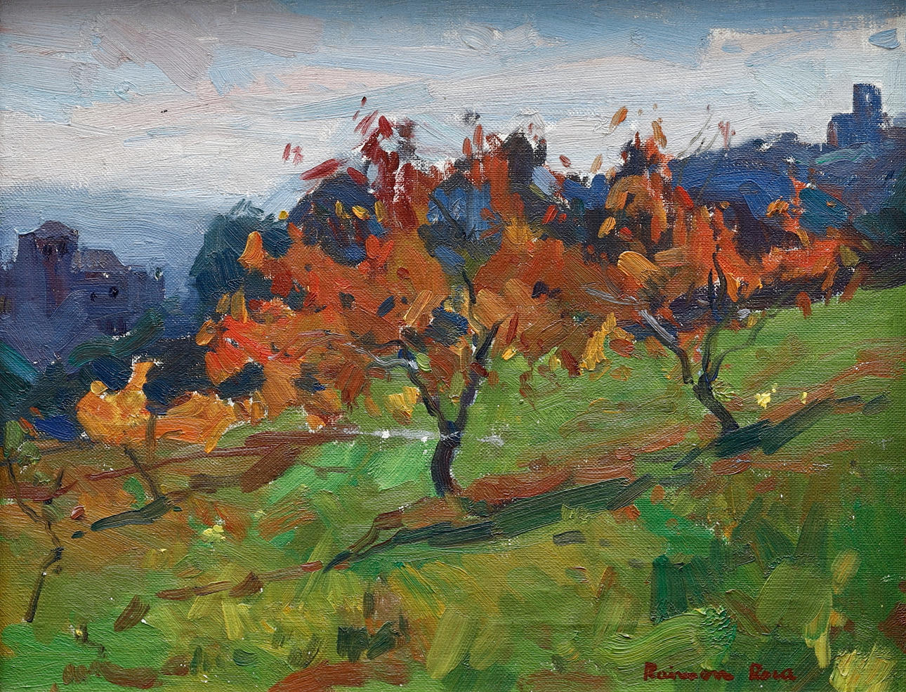 RAIMON ROCA RICART. Landskap. Konst - Måleri - Auctionet