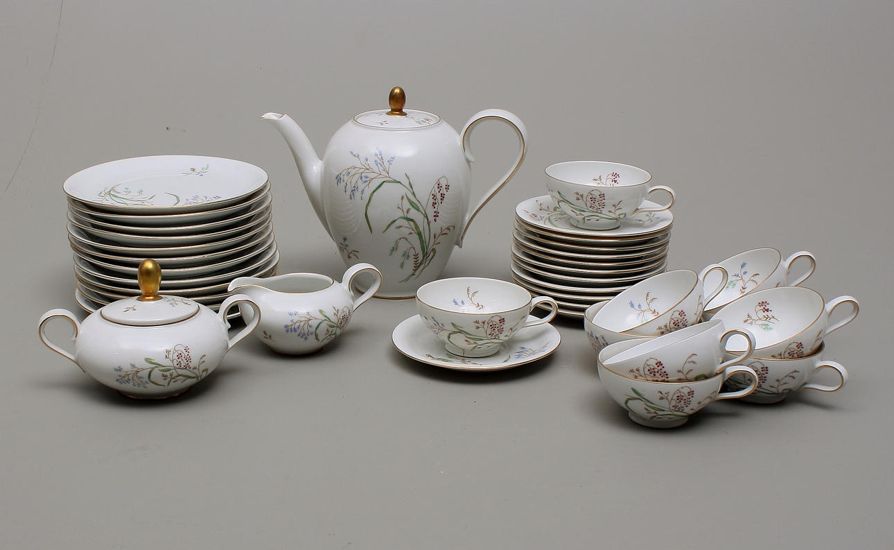 KAFFESERVIS, 37 delar, porslin, Eschenbach - Bavaria - Tyskland.