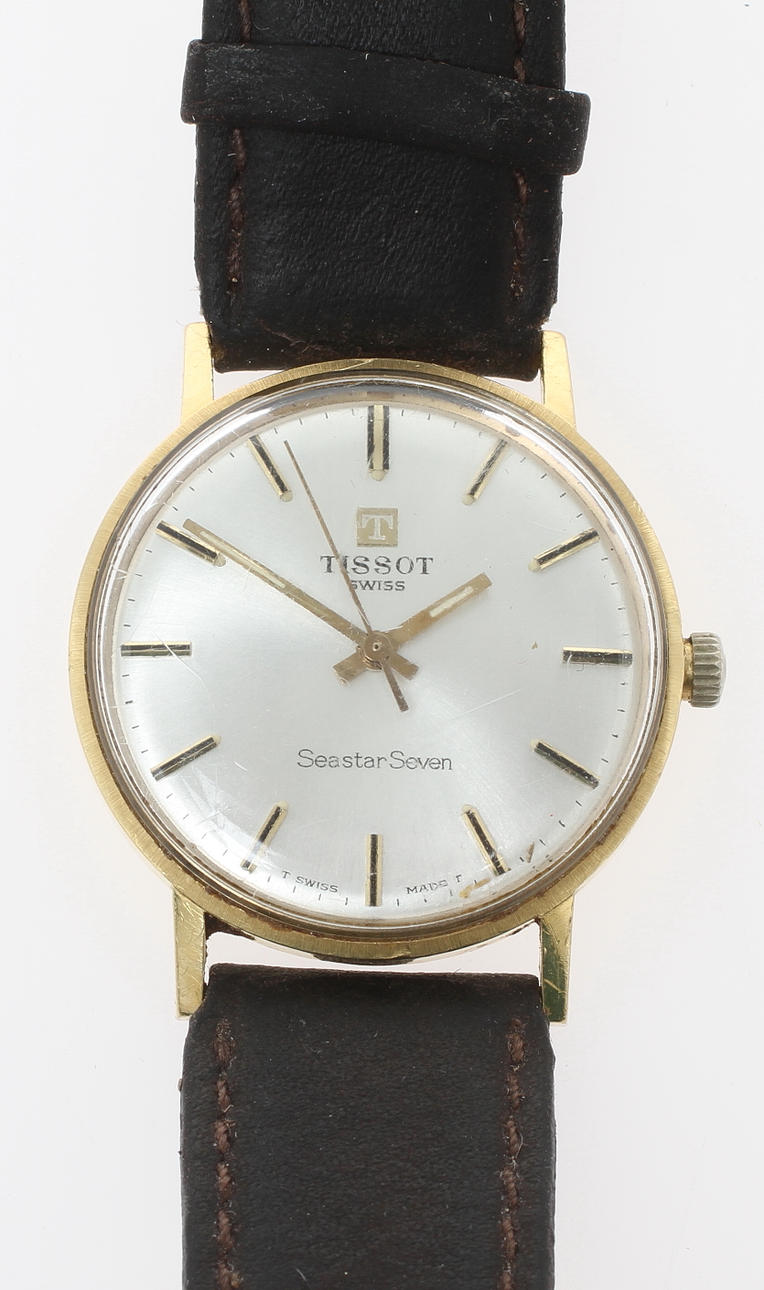 HERRARMBANDSUR, 18k guld, Tissot Seastar Seven.