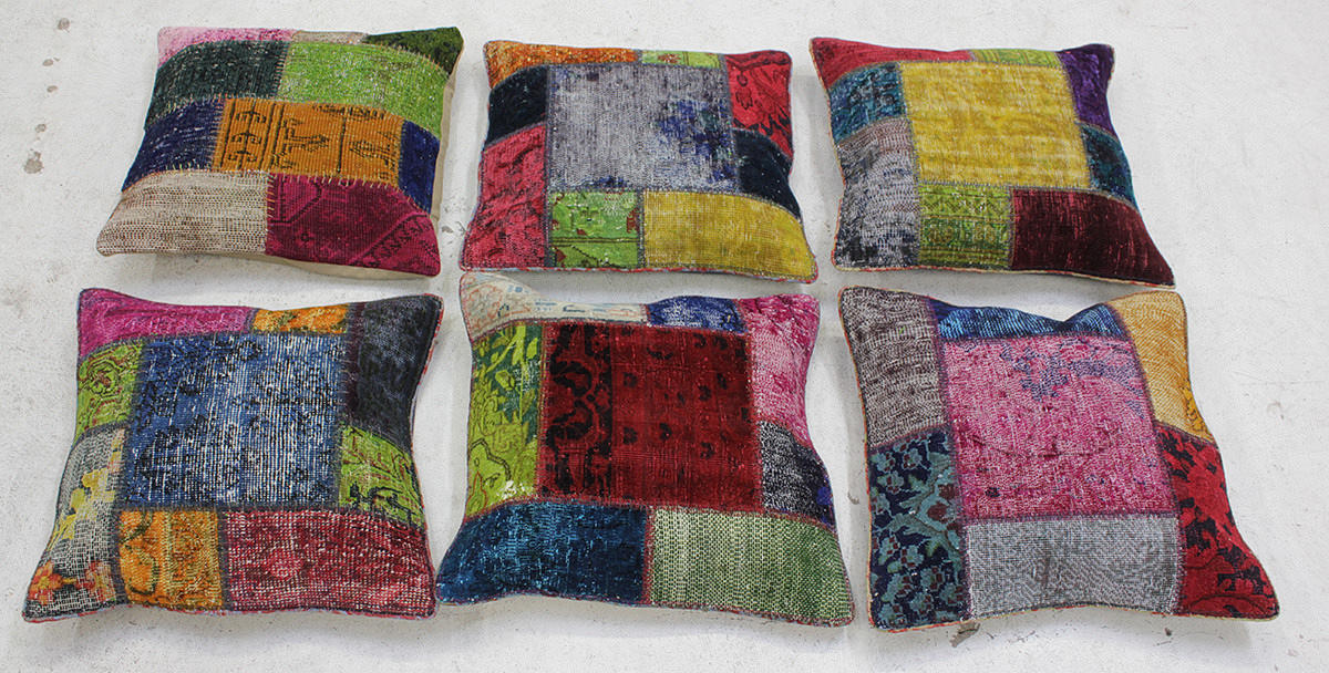 KUDDFODRAL, 6 st, Patchwork, 50 x 50 cm.