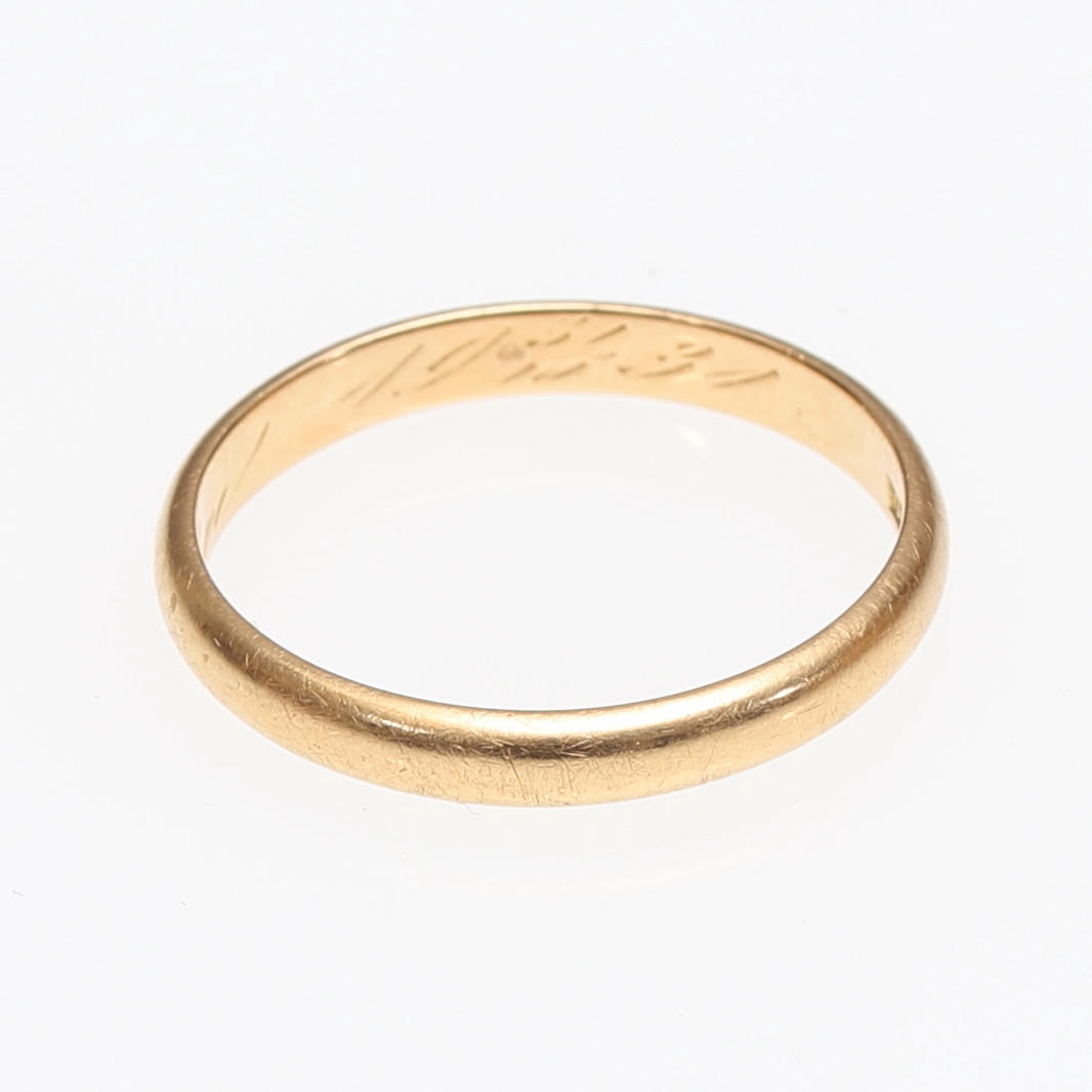 RING, 18K guld, Olle Svensson, Karlshamn, ca 4.4 gram.
