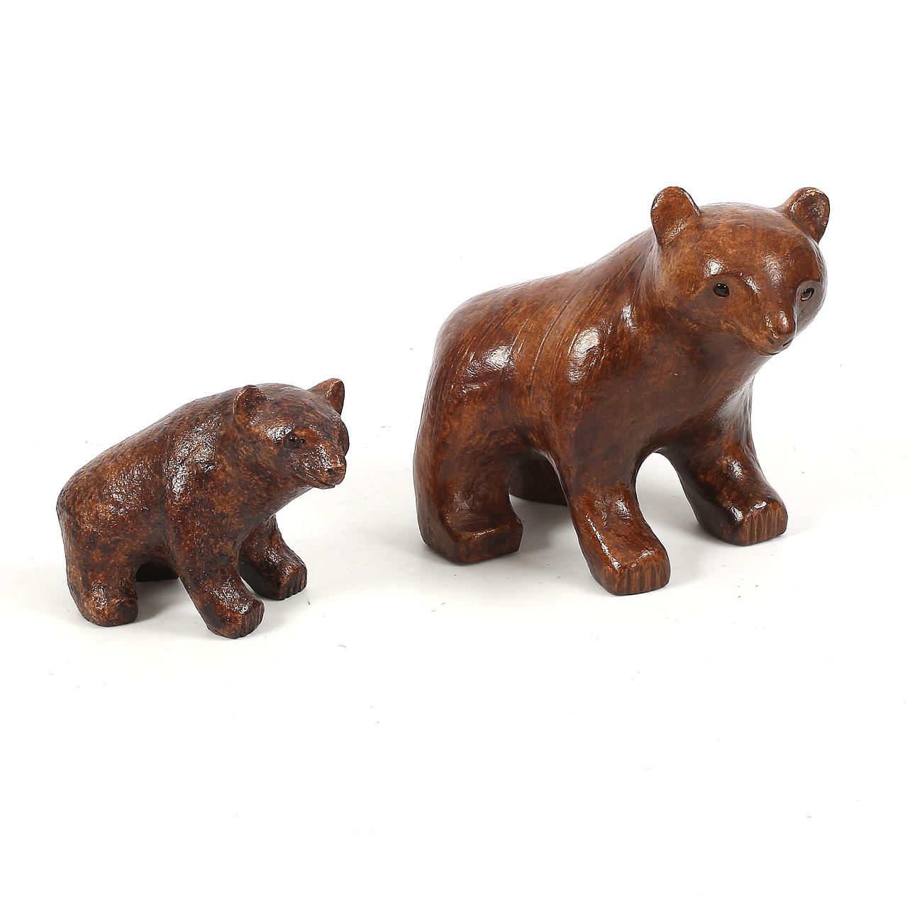 FIGURINES, 2 pcs, bears, plasticine, Carl Ross, Hammerdal.