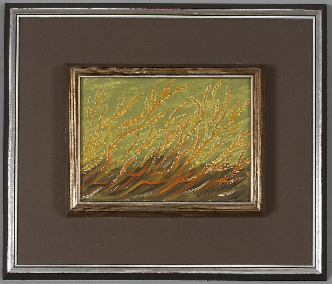 BRUNO WIKLUND. "Rugmoss", oil on canvas, signed.