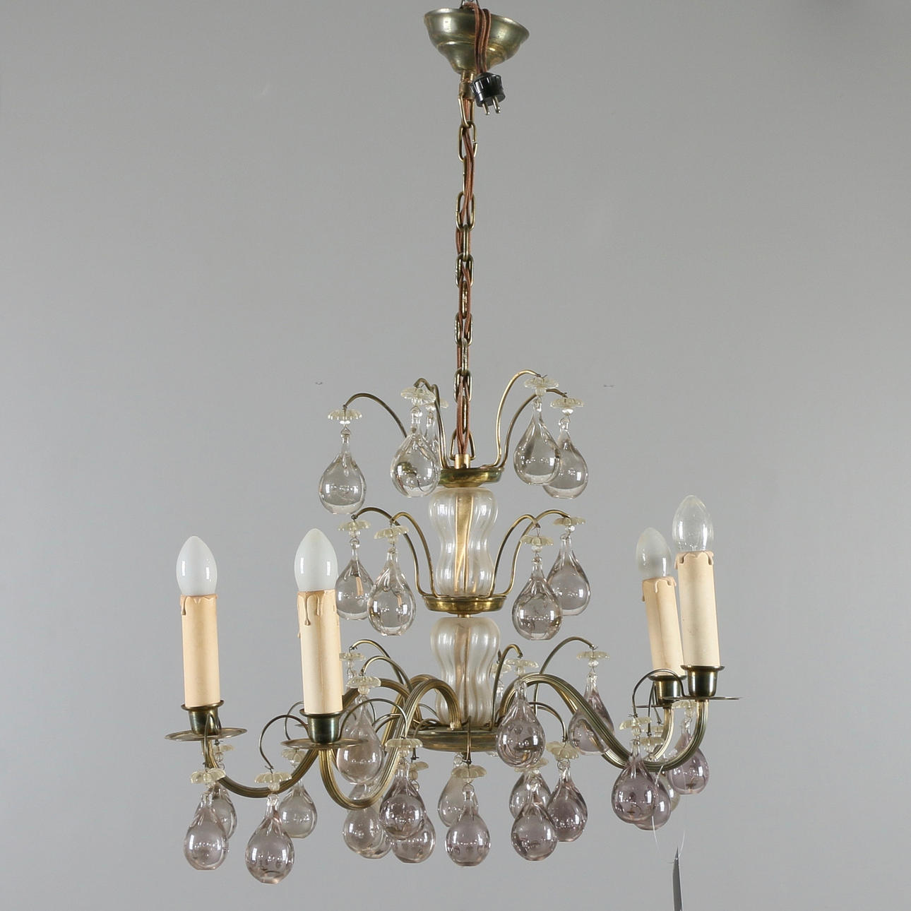 LJUSKRONA, med prismor, 1900-tal.