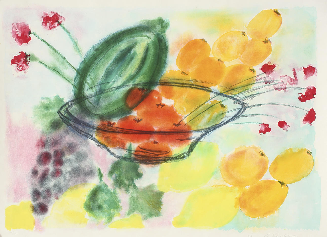 LENA A LINDERHOLM. Färglitografi. Signerad och nr 218/225.