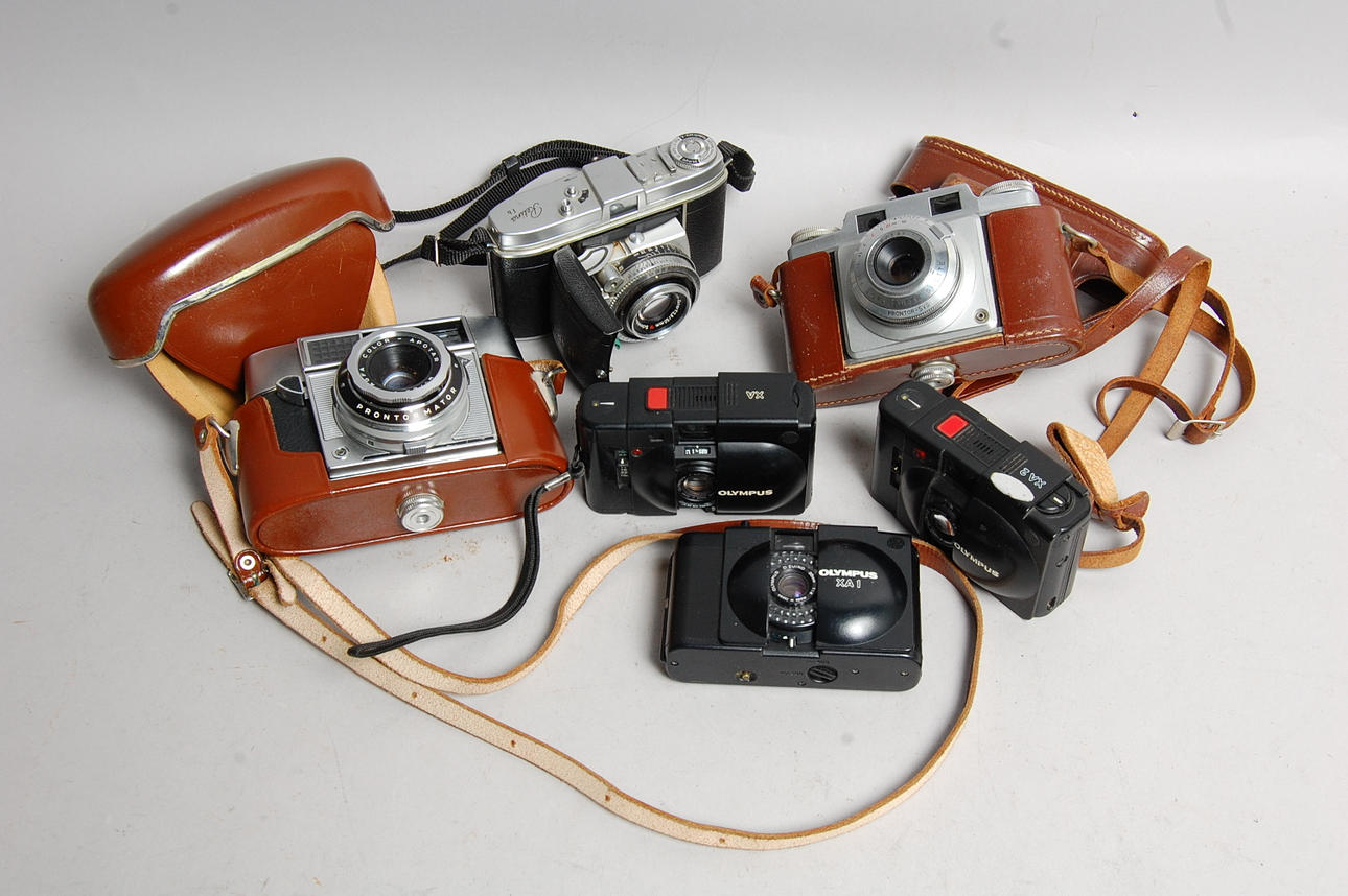 KAMEROR, 6 st, Agfa,Retina,Olympus.