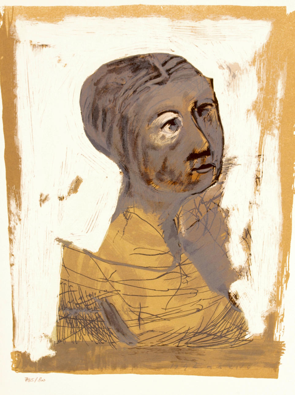 MARINO MARINI. EFTER. Porträtt, serigrafi S.P.A.D.E.M.