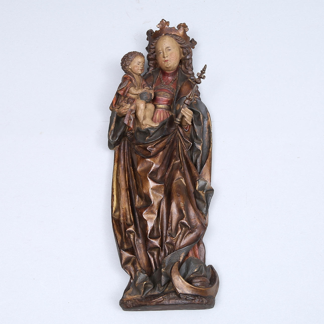 SCULPTURE, plaster, Madonna and Child Jesus, early 20th century. Art ...